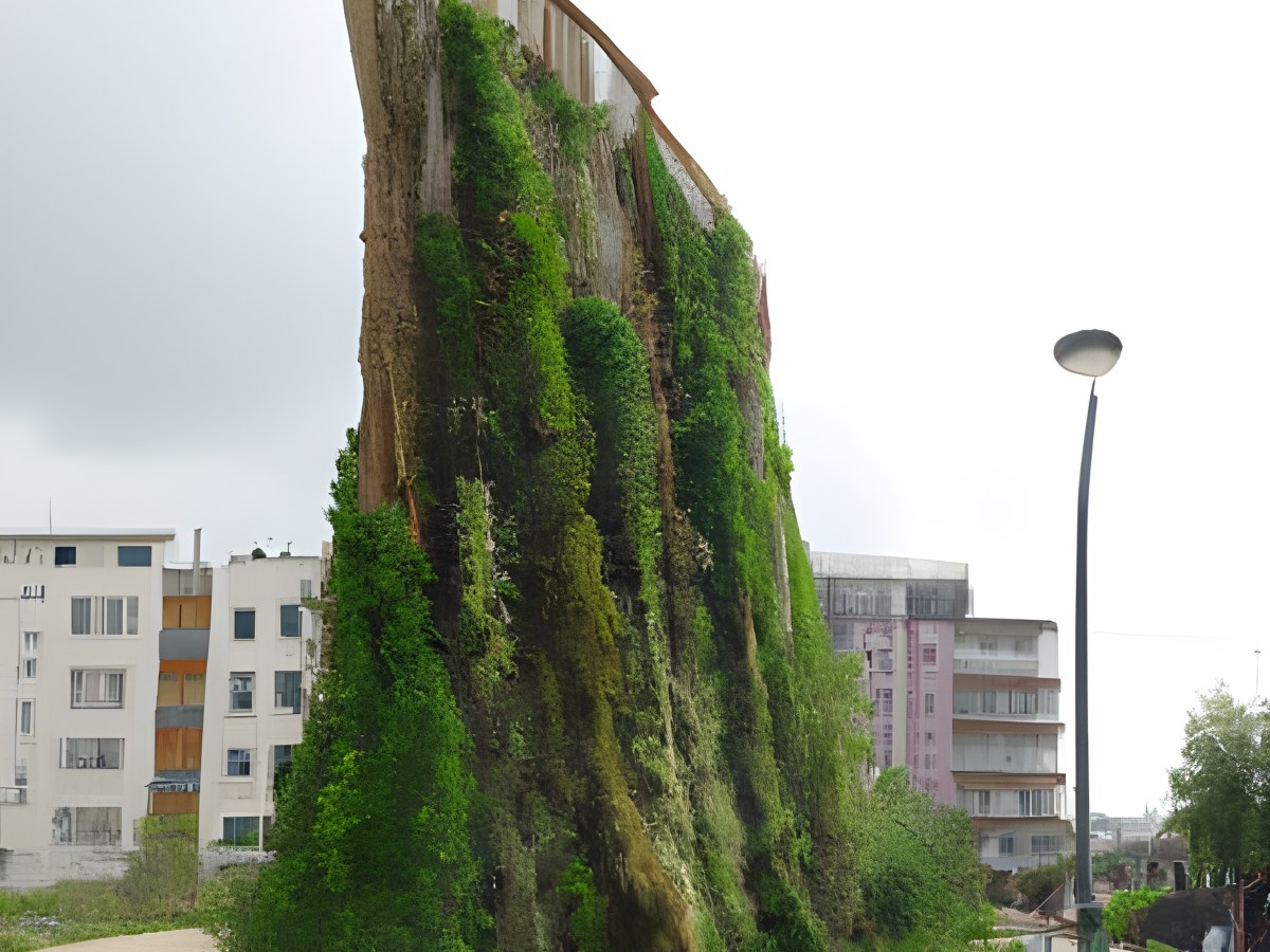 Recherche de structures végétalisées, image&nbsp;IA